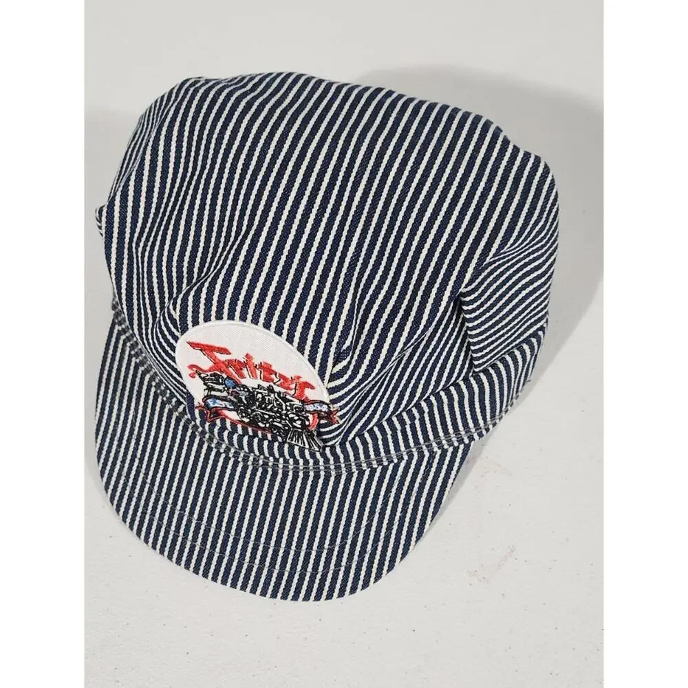 Fritz's Railroad Kansas City Child's Size Blue Stripe Snapback Hat Cap Made USA
